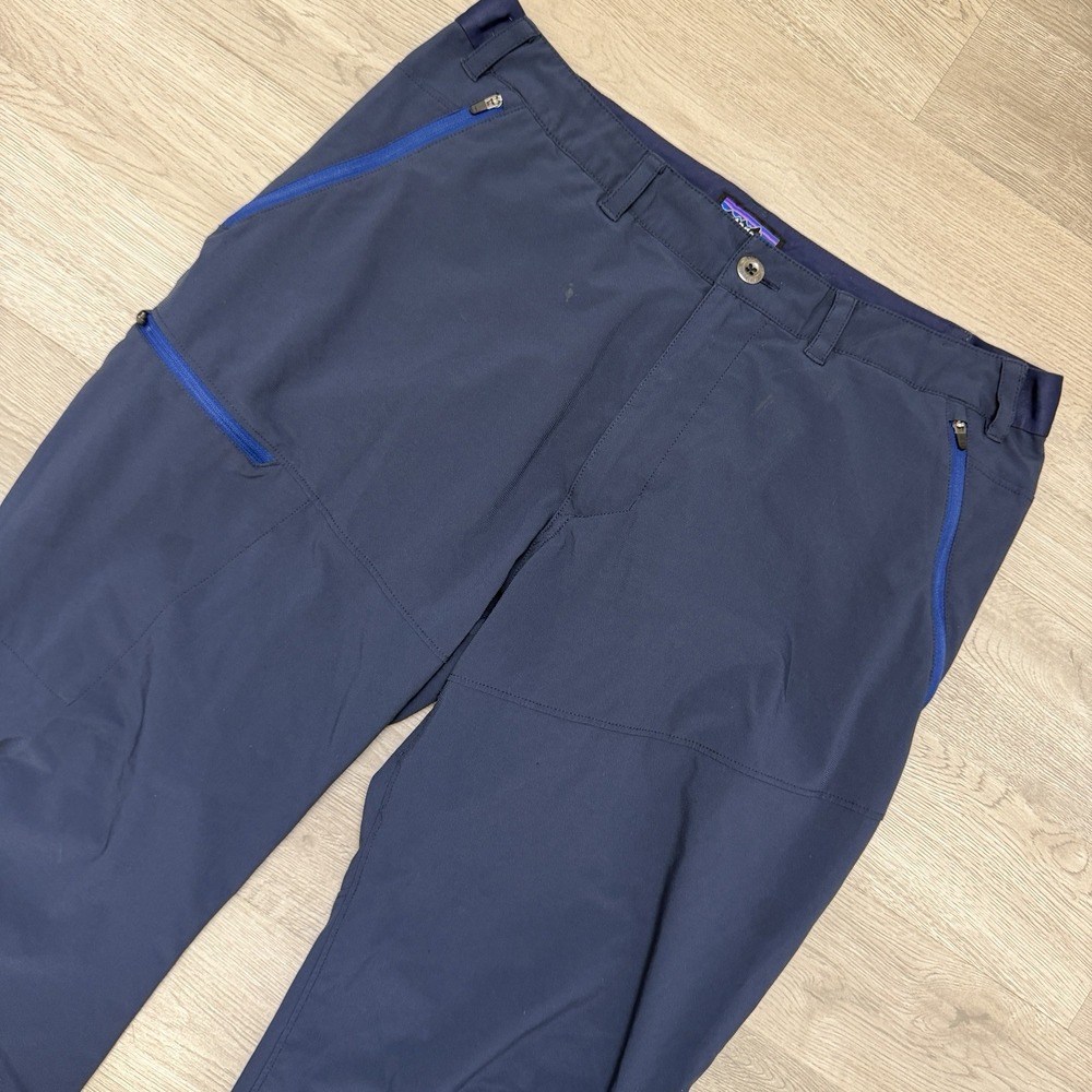 Patagonia Terravia Cargo Trail Pants Mens 35 M Blue Hiking Stretch